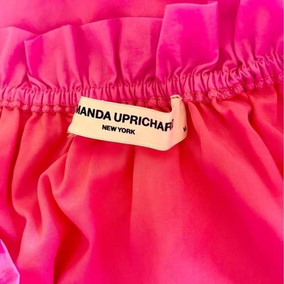 Amanda Uprichard Bree Off The Shoulder Romper in Shocking Pink sz M - Picture 5 of 5